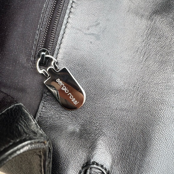 Sergio Rossi Black Leather purse - Picture 9 of 13